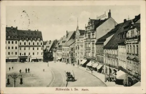 Ak Mittweida in Sachsen, Markt