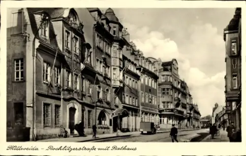 Ak Mittweida in Sachsen,  Rochlitzerstraße, Rathaus