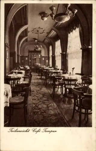 Ak Aue Erzgebirge, Konditorei und Café von Willy Temper