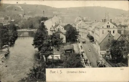 Ak Zelle Aue im Erzgebirge, Aue i. S., Ortsteil Zelle, 960