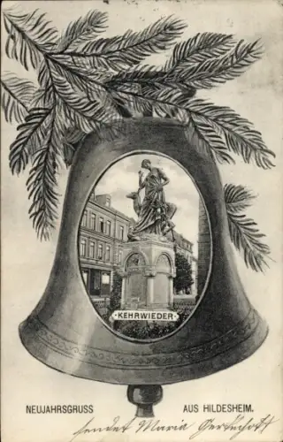 Ak Hildesheim in Niedersachsen, Kehrwieder, Glocke mit Tannenzweigen, Hildesheim