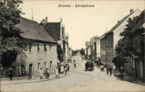 Ak Mutzschen Grimma in Sachsen, Bahnhofstraße