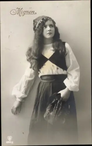 Ak Mignon, Portrait einer jungen Frau