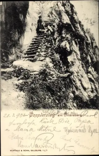 Ak Untersberg bei Salzburg, Dopplersteig