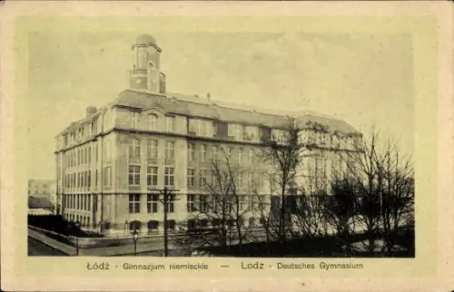 Ak Łódź Lodz Lodsch Polen, Deutsches Gymnasium