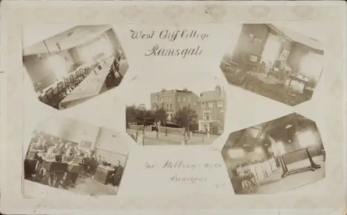 Foto Ak Ramsgate Kent England, West Cliff College, Klassenzimmer, Turnhalle