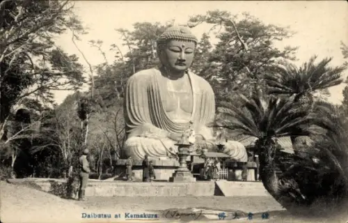 Ak Kamakura Präfektur Kanagawa Japan, Daibutsu, Buddha-Statue
