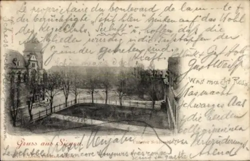 Ak Siegen in Westfalen, Unterer Schlosshof