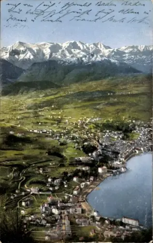 Ak Lugano Kanton Tessin, Monte San Salvatore, Gesamtansicht