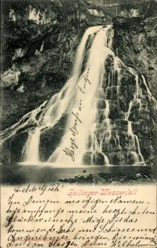 Ak Golling Salzach Salzburg, Gollinger Wasserfall, Kaskaden