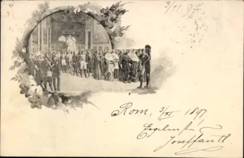 Litho Roma Rom Lazio, Vatikan?, Prozession, Festakt