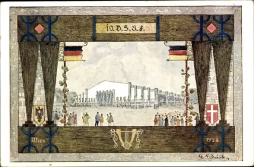 Künstler Ak Wien, 10. Deutsches Sängerbundesfest 1928, Sängerhalle