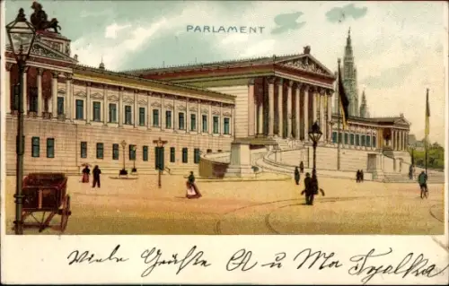 Litho Wien 1. Innere Stadt Österreich, Parlament