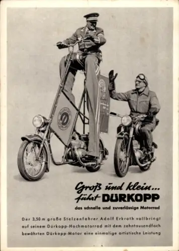 Ak Werbung, Motorräder Durkopp