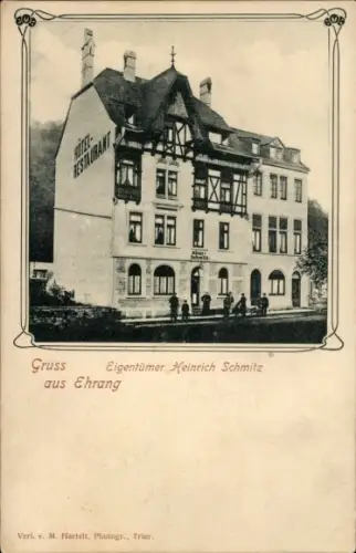 Ak Ehrang Trier an der Mosel, Restaurant, Eigentümer Heinrich Schmitz