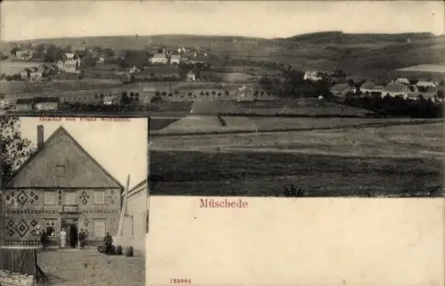 Ak Müschede Arnsberg im Sauerland, Landschaft von  Gebäude von Franz Heinemann, 