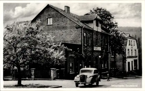 Ak Müschede Arnsberg im Sauerland, Gastwirtschaft und Bäckerei Franz Voss
