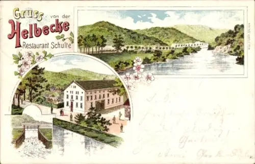 Litho Helbecke Hagen in Westfalen, Panorama, Restaurant Schulte