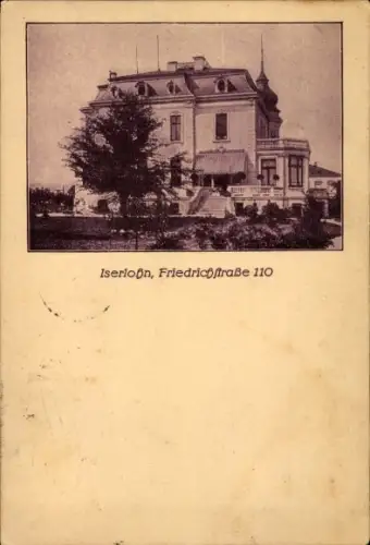 Ak Iserlohn im Märkischen Kreis, Friedrichstraße 110