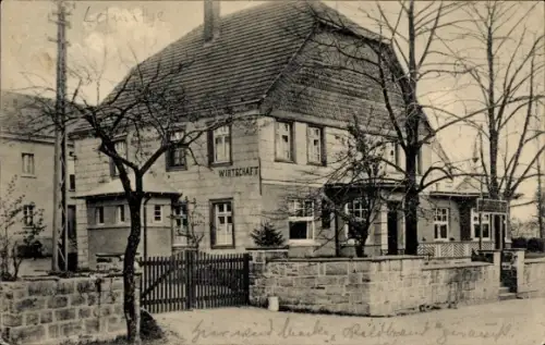 Ak Letmathe Iserlohn im Märkischen Kreis, Gastwirtschaft, Text in verschiedenen Sprachen, Bäume, 