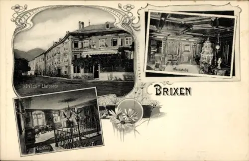 Ak Brixen Bressanone Südtirol, Hotel zum Elefanten, Weinstube, Vestibule, Brixen