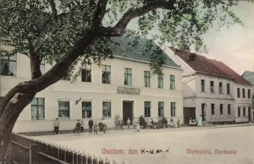 Ak Insel Usedom, Marktplatz, Nordseite, Hotel du Nord