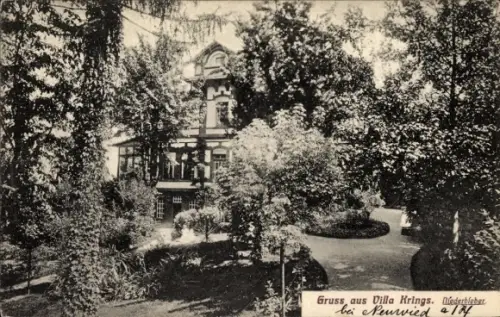 Ak Niederbieber Neuwied am Rhein, Villa Krings, Gartenpartie