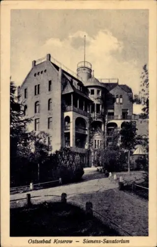 Ak Ostseebad Koserow Usedom, Partie am Siemens Sanatorium