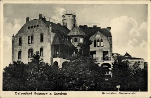 Ak Ostseebad Koserow auf Usedom, Sanatorium Siemensheim