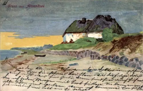 Künstler Ak Ostseebad Arendsee Kühlungsborn, Ahrendsee, Haus an der Küste