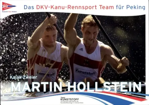 Autogrammkarte Kajak Zweier Martin Hollstein, SC Neubrandenburg, Autogramm