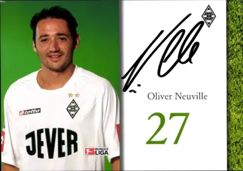 Autogrammkarte Fußballer Oliver Neuville, Borussia Mönchengladbach, Autogramm
