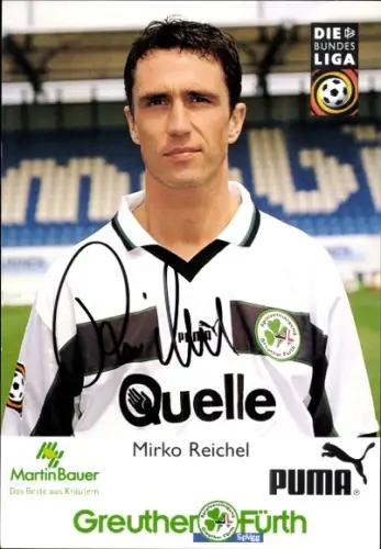 Autogrammkarte Fußballer Mirko Reichel, SpVgg Greuther Fürth, Autogramm