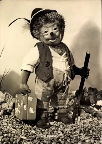 Ak Mecki der Igel, Ich komme, Reise, Urlaub, Koffer, Hut