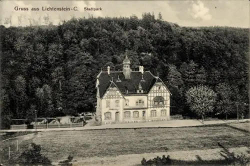 Ak Lichtenstein Callnberg Sachsen, Stadtpark, Parkhaus