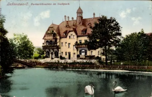 Ak Lichtenstein Callnberg Sachsen, Parkschlösschen im Stadtpark