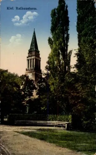 Ak Kiel,  Rathausturm