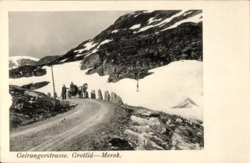 Ak Merok Geiranger Norwegen, Geirangerstrasse, Grotlid