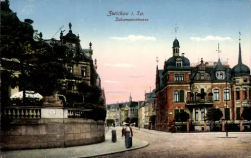 Ak Zwickau in Sachsen,  Schumannstrasse