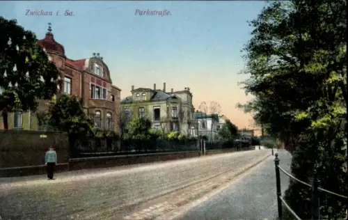 Ak Zwickau in Sachsen,  Parkstraße