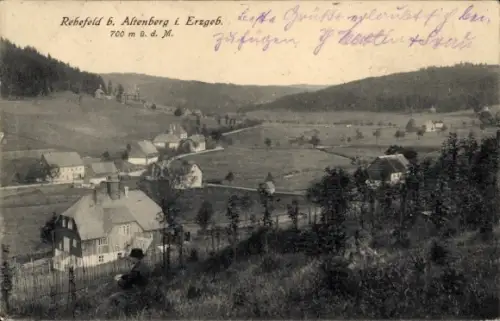 Ak Rehefeld Zaunhaus Altenberg im Erzgebirge, Totale