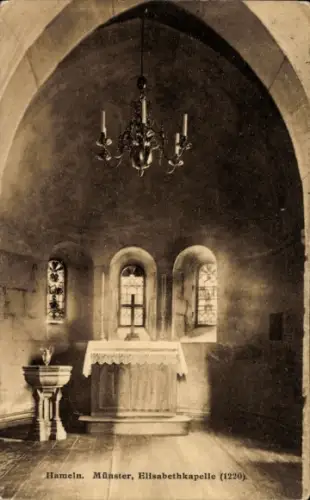 Ak Hameln an der Weser Niedersachsen,  Münster, Elisabethkapelle (1220)