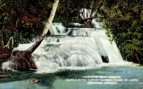 Ak Kingston Jamaika, Dunn's River Falls, Wasserfall, St. Ann