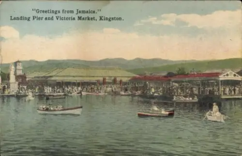 PC Kingston Jamaica, Landing Pier and Victoria Market