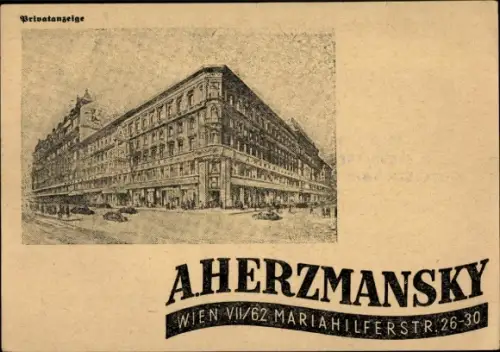 Ak Wien 7 Neubau, August Herzmansky Kaufhaus
