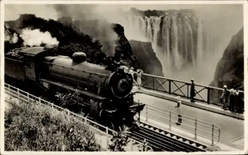 Foto Ak Südafrika, Eisenbahn, Dampflokomotive