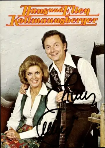 Ak Sänger Duo Hans und Ellen Kollmannsberger, Portrait, Autogramm
