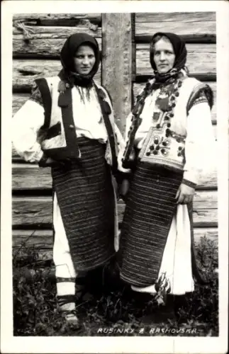 Ak Rusinky z Rachovska, Rachov Ukraine, Frauen in Trachten