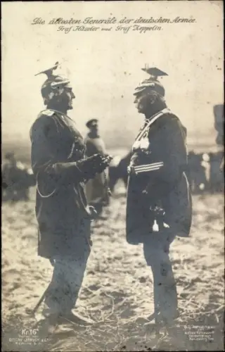Ak Generalfeldmarschall Gottlieb von Haeseler, Ferdinand Graf von Zeppelin