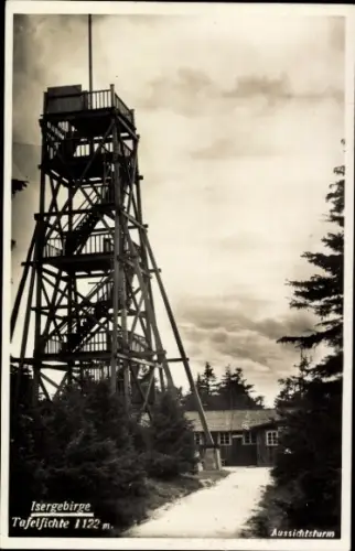 Ak Nové Město pod Smrkem Neustadt an der Tafelfichte Region Reichenberg, Aussichtsturm
